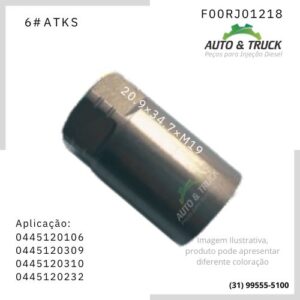 6#ATKS Porca Sextavada Para Ponteira 0445120106, 0445120309, 0445120310, 0445120232, , , ,