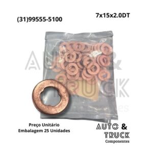 ARRUELA ASSENTO COBRE MWM 7 X 15 X 2,0 DT