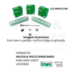 F00RJ00339  VALVULA  IVECO EUROCARGO PARA 0445120007- LDFH0006