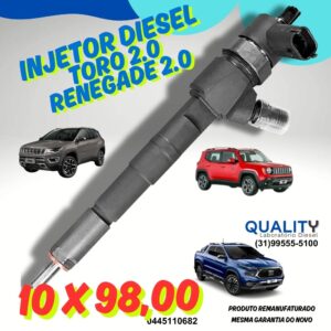 0445110682 - Bico Injetor Diesel para Toro 2.0 Renegade 2.0 Compass 2.0